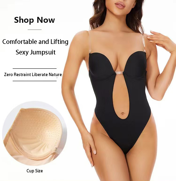 Shapewear Bodysuit Firm - Anti-slip lijmloze body shaper bh U-plunge